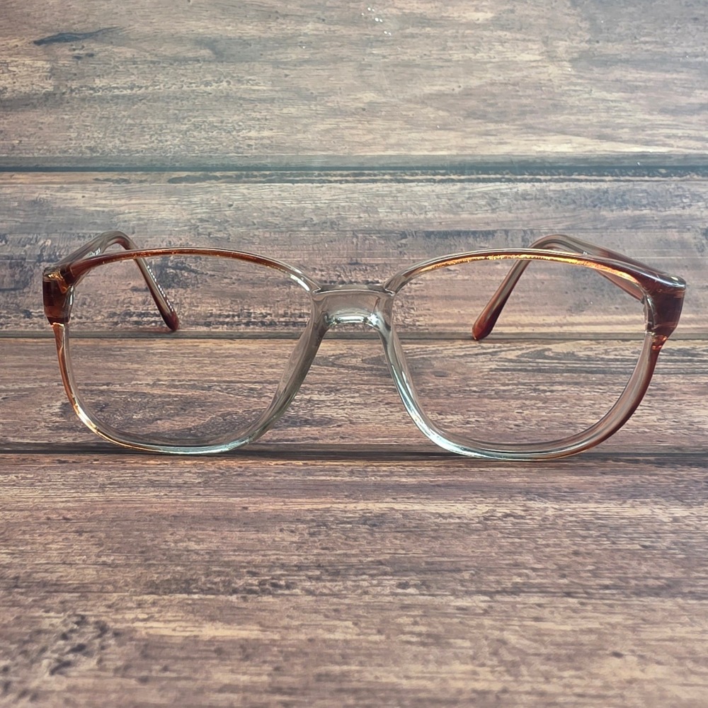 Vintage Dakis 52-18-140 Brown Gradient Square Eyeglasses Frames Hong Kong